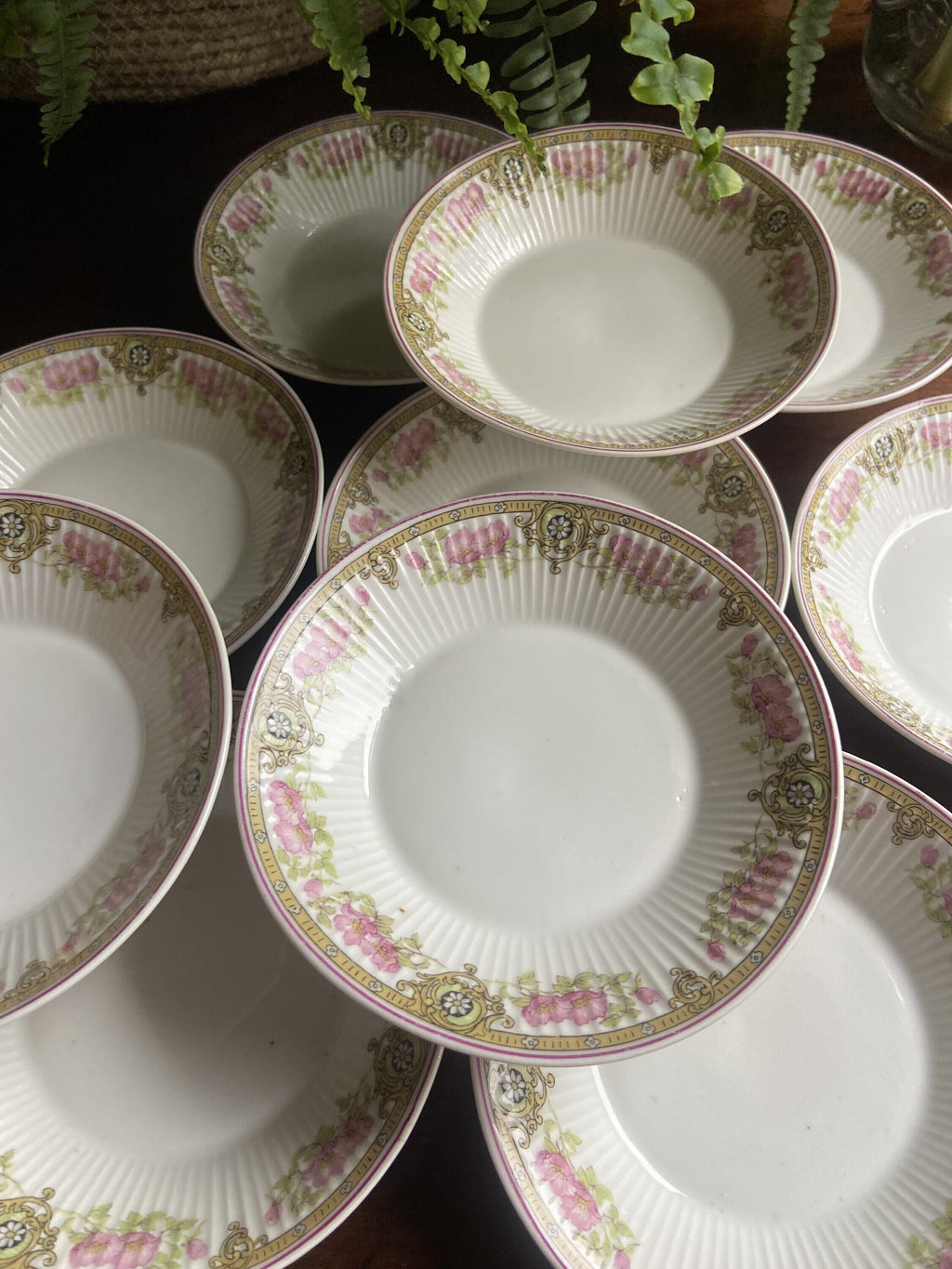 11 platos pan en porcelana francesa