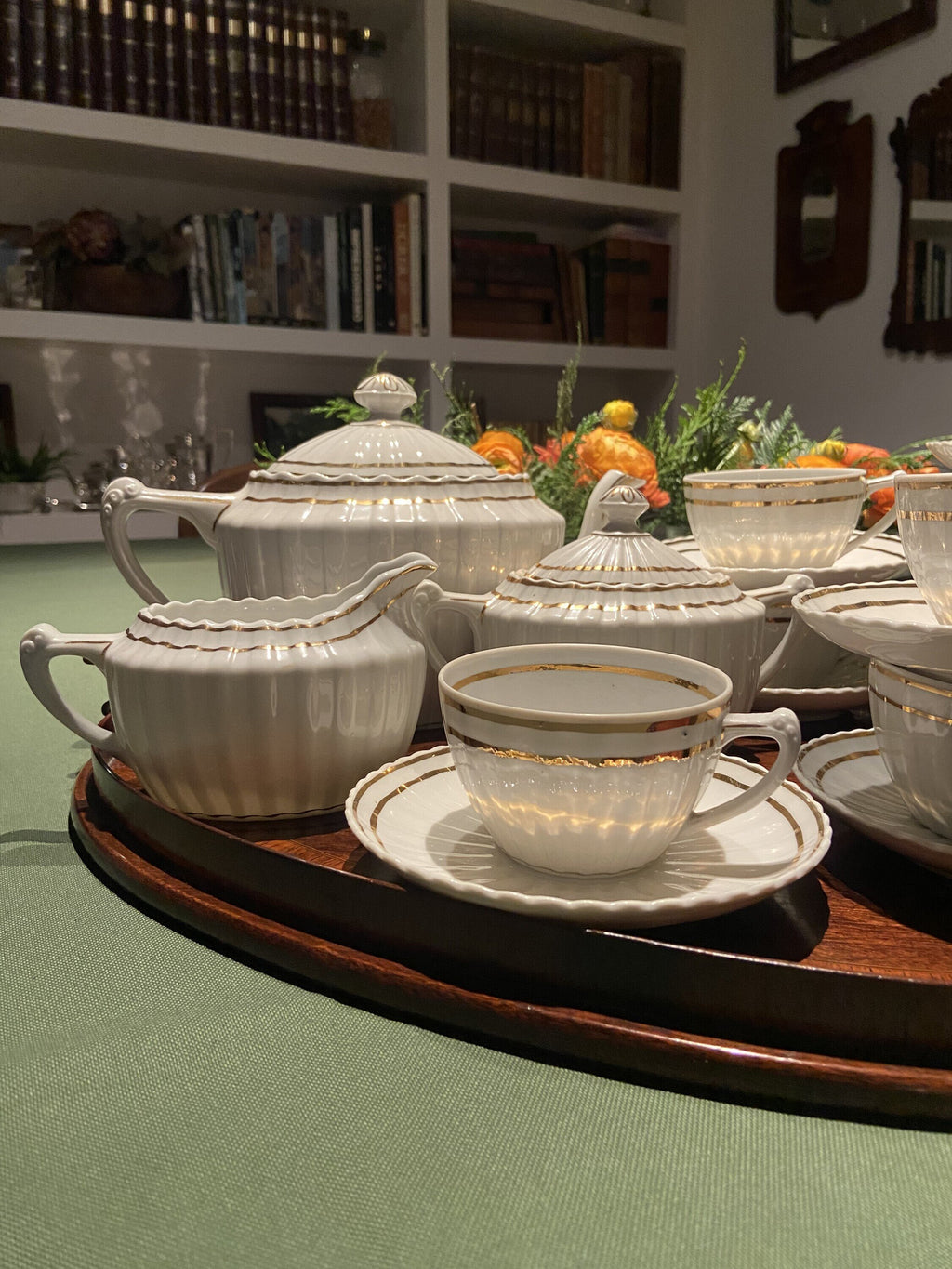 Juego de té en porcelana "Saint Claire"