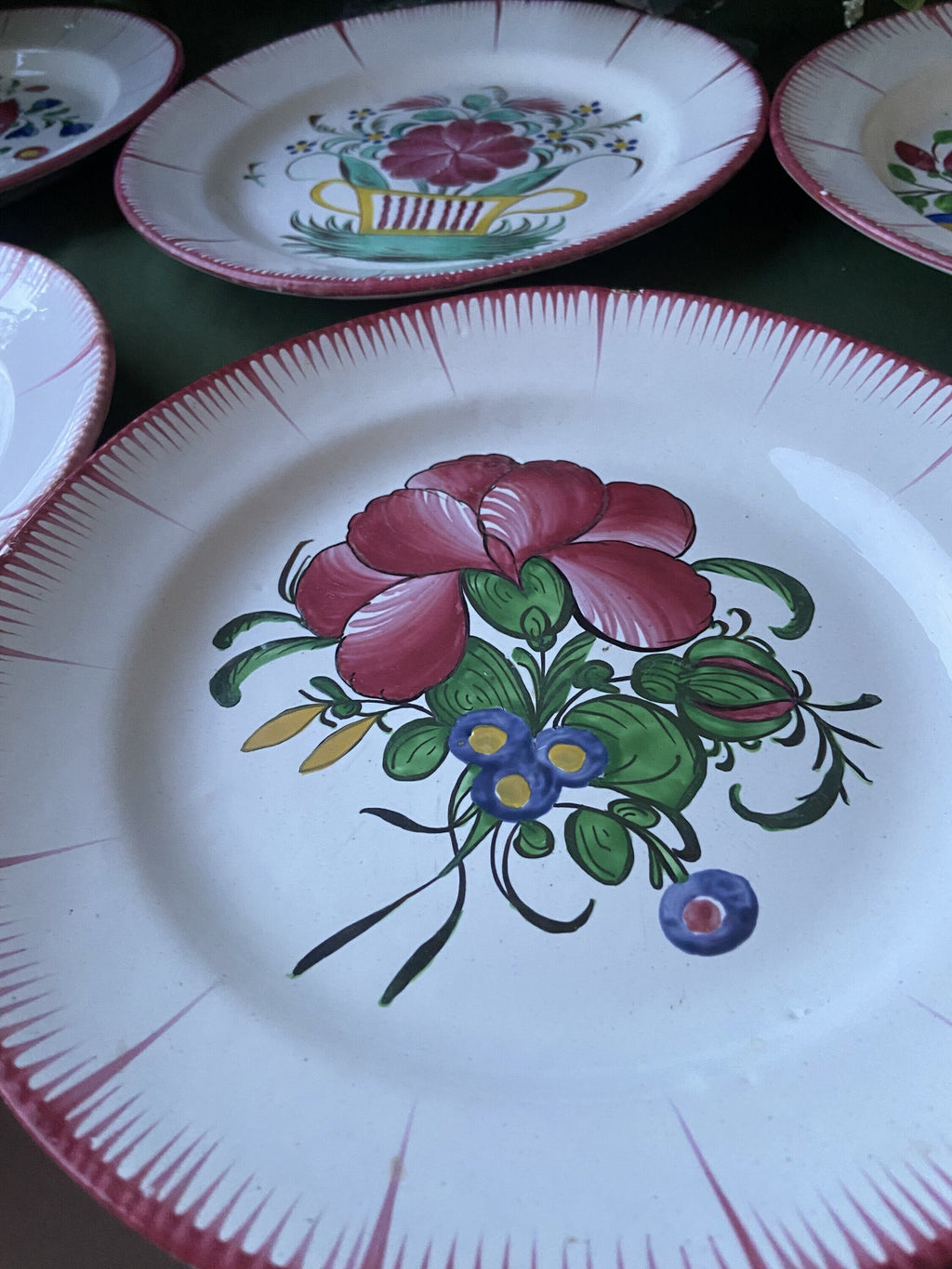 Juego de 6platos de loza franceses.