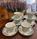6 tazas de café en loza inglesa "Johnson Bros" (mod. Coaching Scenes)