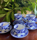 6 tazas de café en porcelana inglesa "Aynsley".