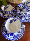 4 tazas café en fina porcelana inglesa "Aynsley"