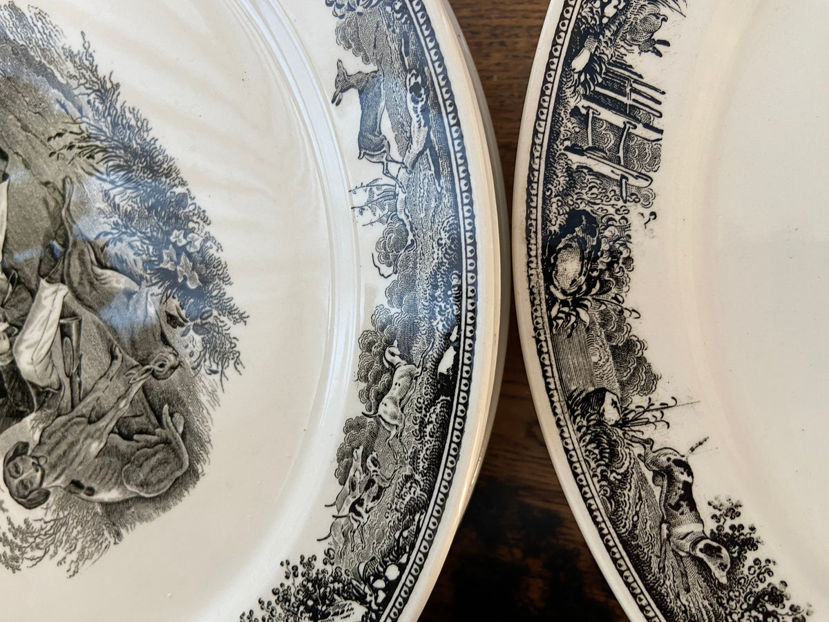 12 platos llanos en loza alemana "Villeroy & Boch"