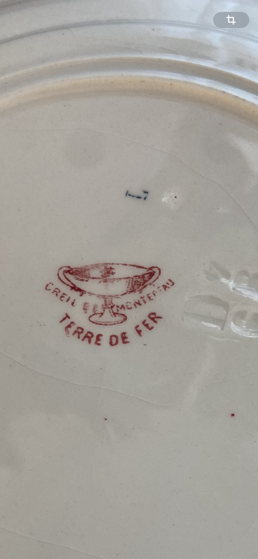 Juego de 12 platos parlantes de viajes en loza francesa "Terre de Fer"