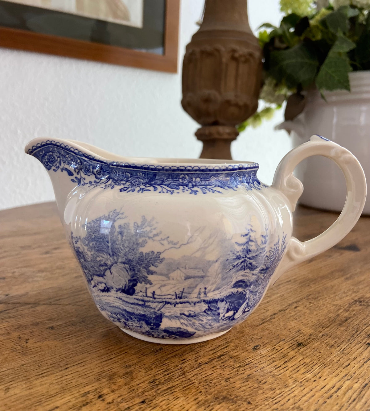 Tetera, lechera y azucarero en loza alemana "Villeroy & Boch" Burgenland.