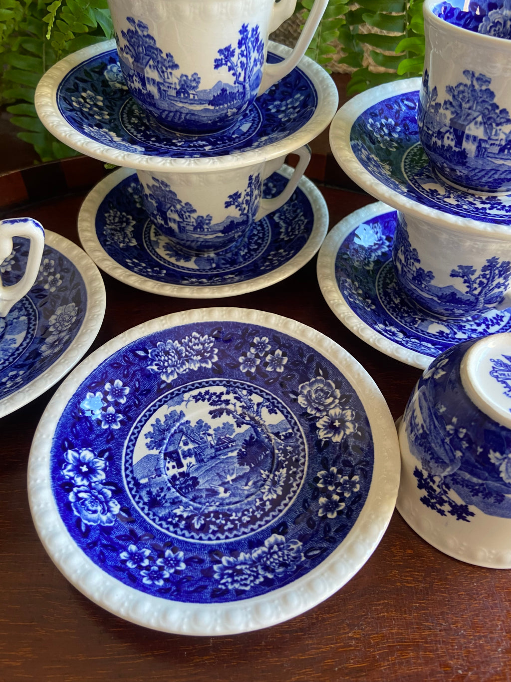 6 tazas de café en loza "Villeroy & Boch" (mod.Rusticana)