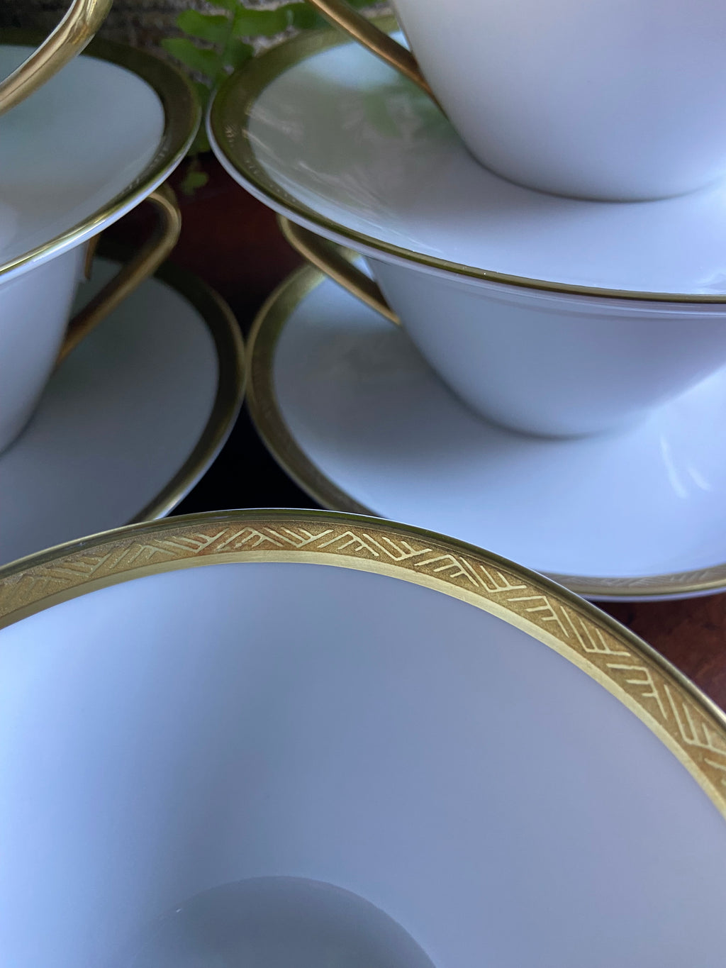 6 tazas de consomé en porcelana "Bidasoa"