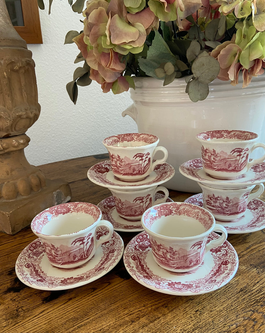 6 tazas de café "La Cartuja de Sevilla" Pickman S.A.