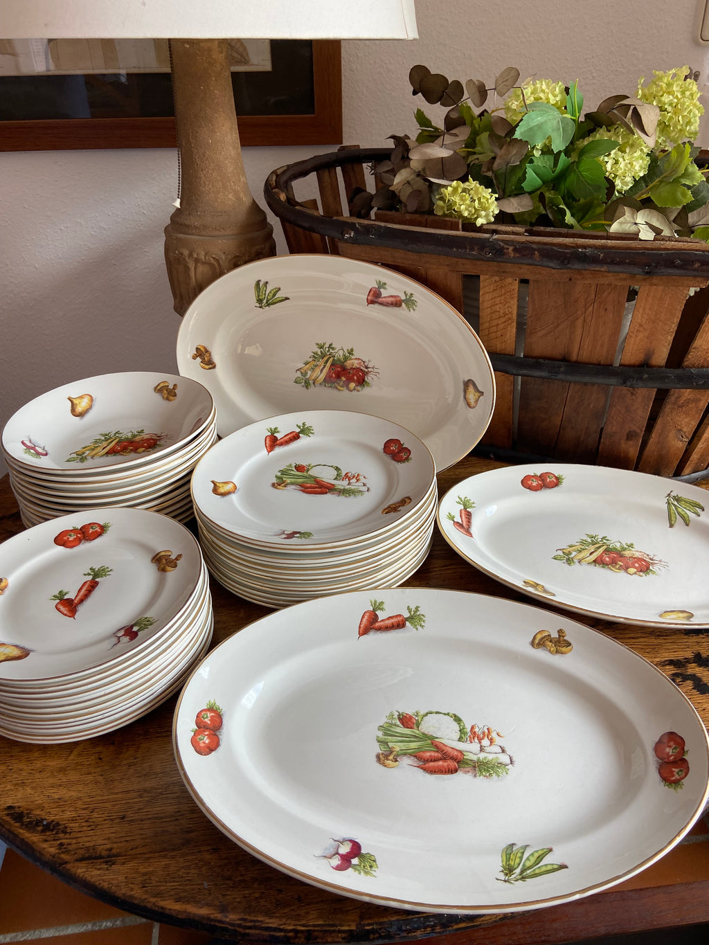 Vajilla en porcelana francesa "Moulin des Loups" (mod. Potager)
