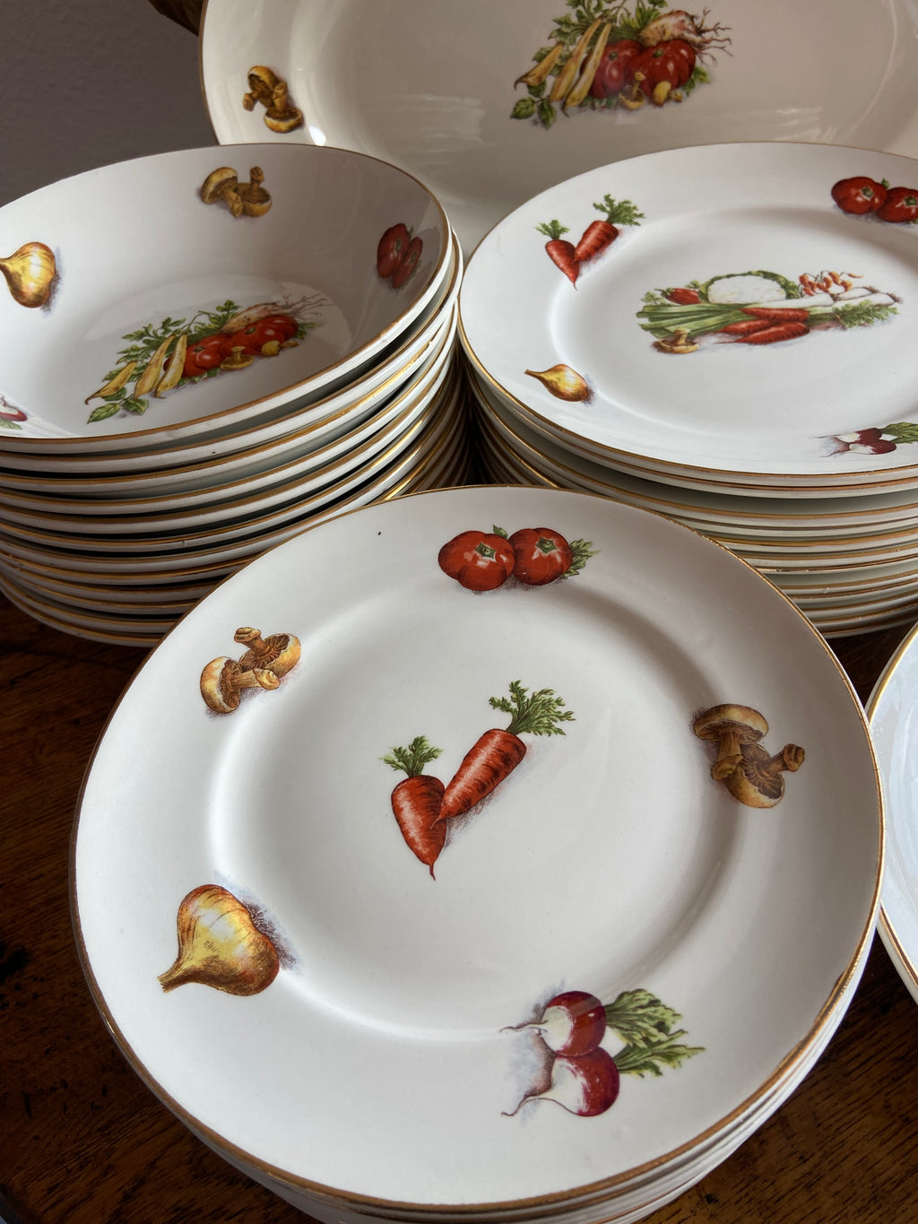 Vajilla en porcelana francesa "Moulin des Loups" (mod. Potager)