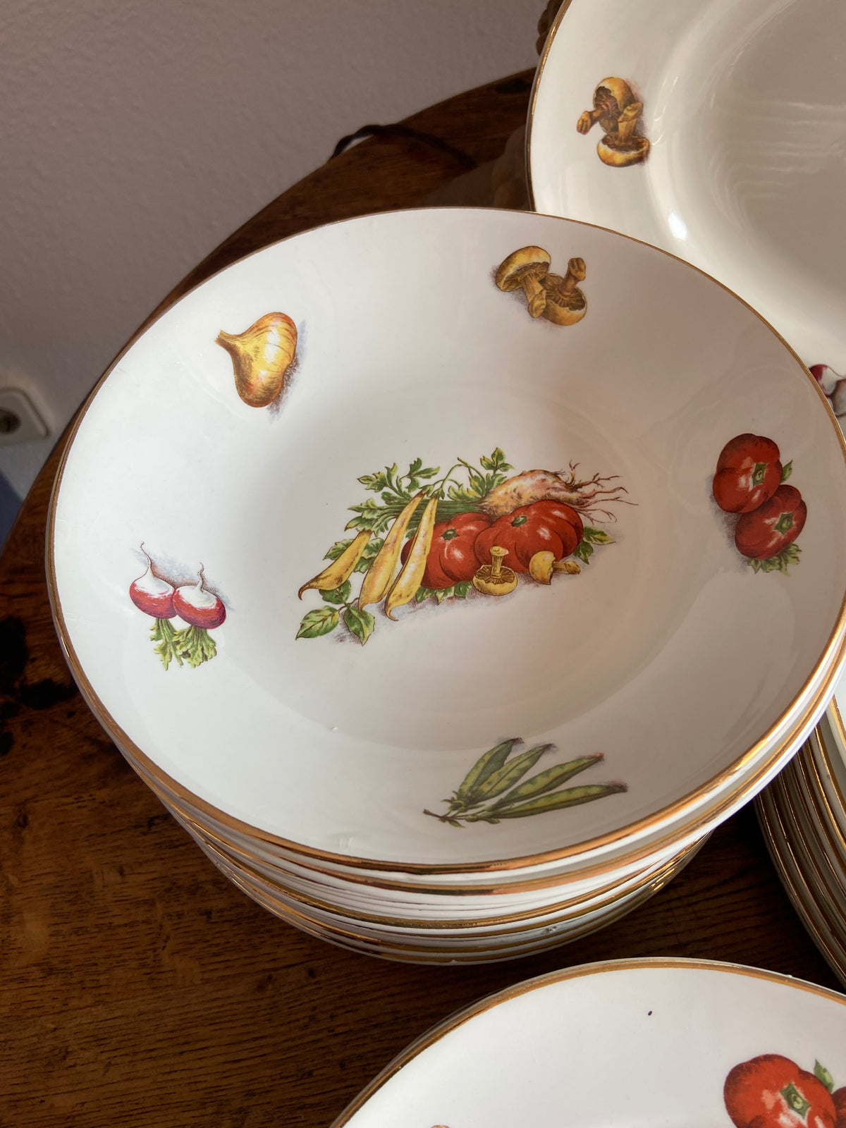 Vajilla en porcelana francesa "Moulin des Loups" (mod. Potager)