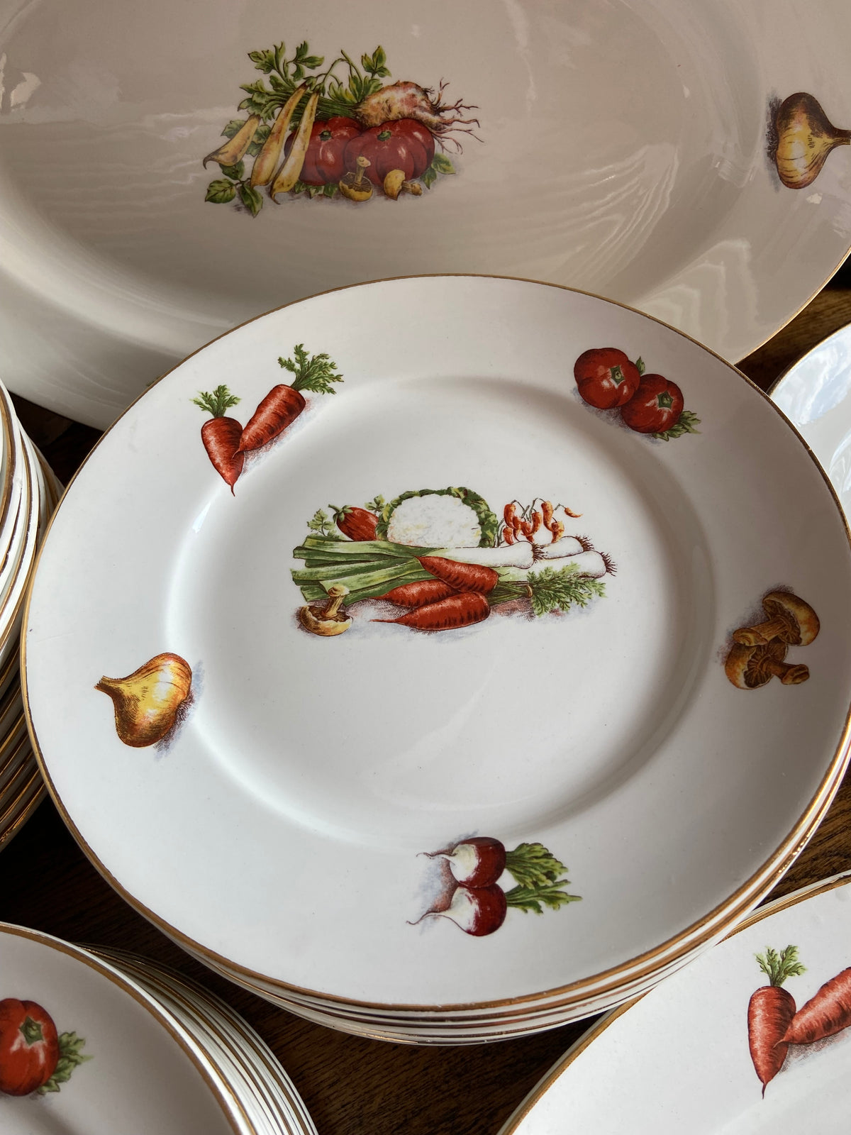 Vajilla en porcelana francesa "Moulin des Loups" (mod. Potager)