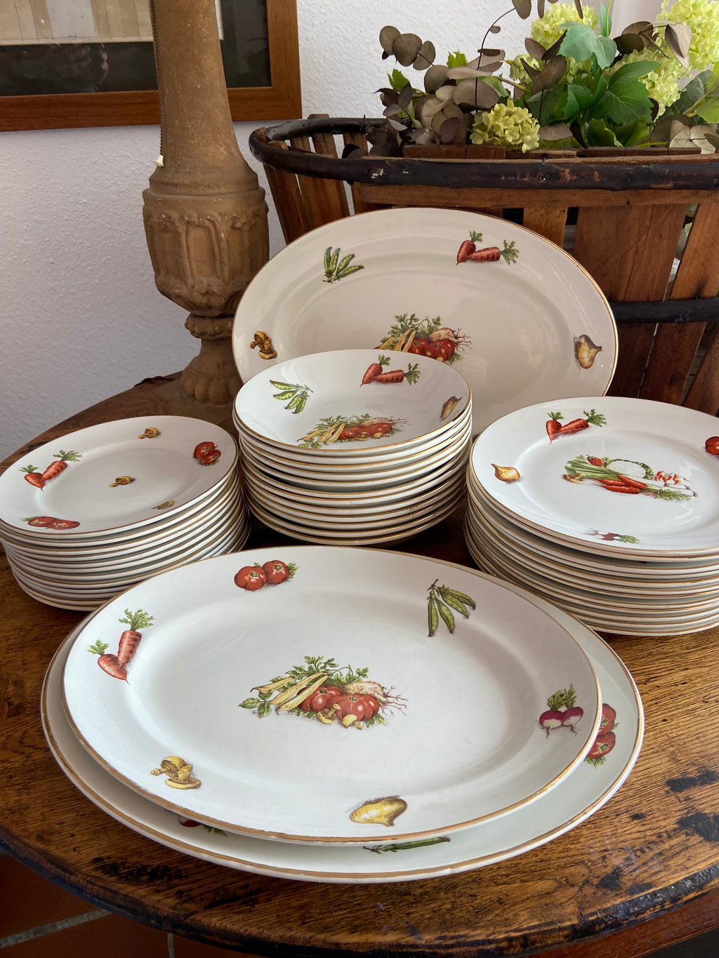 Vajilla en porcelana francesa "Moulin des Loups" (mod. Potager)