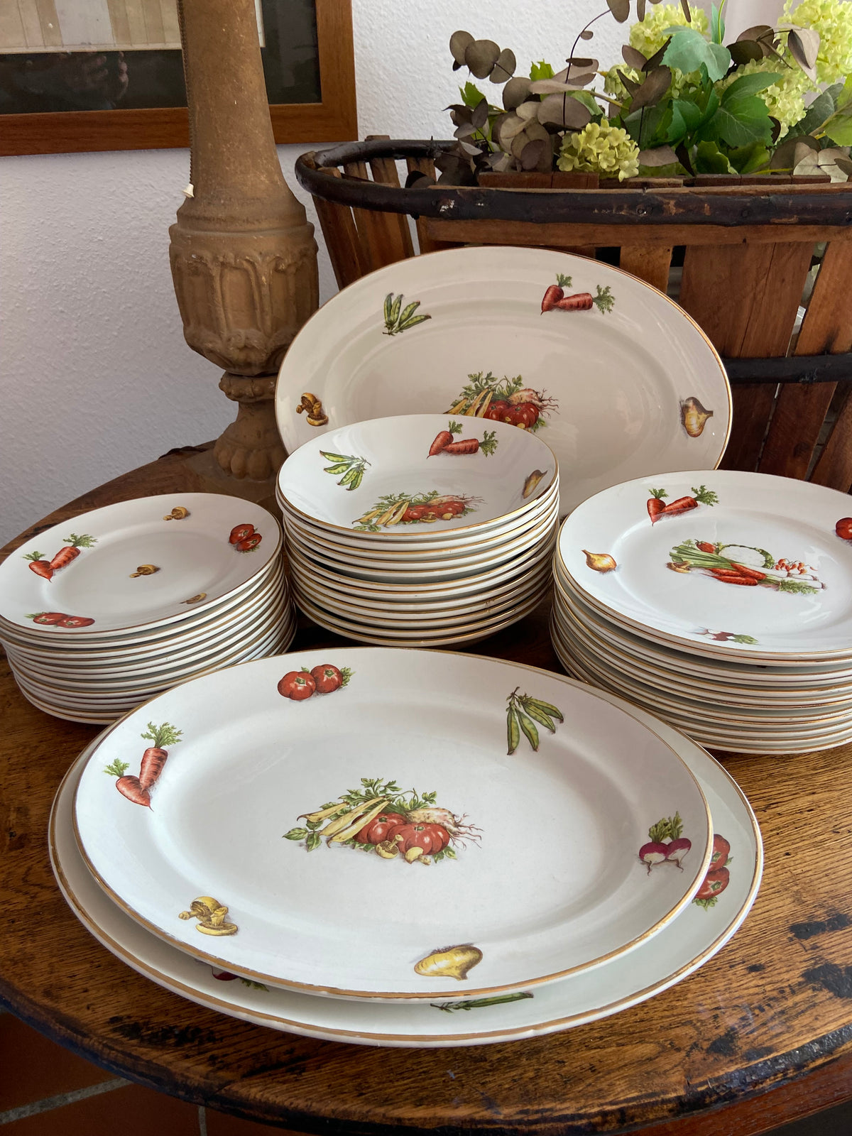 Vajilla en porcelana francesa "Moulin des Loups" (mod. Potager)