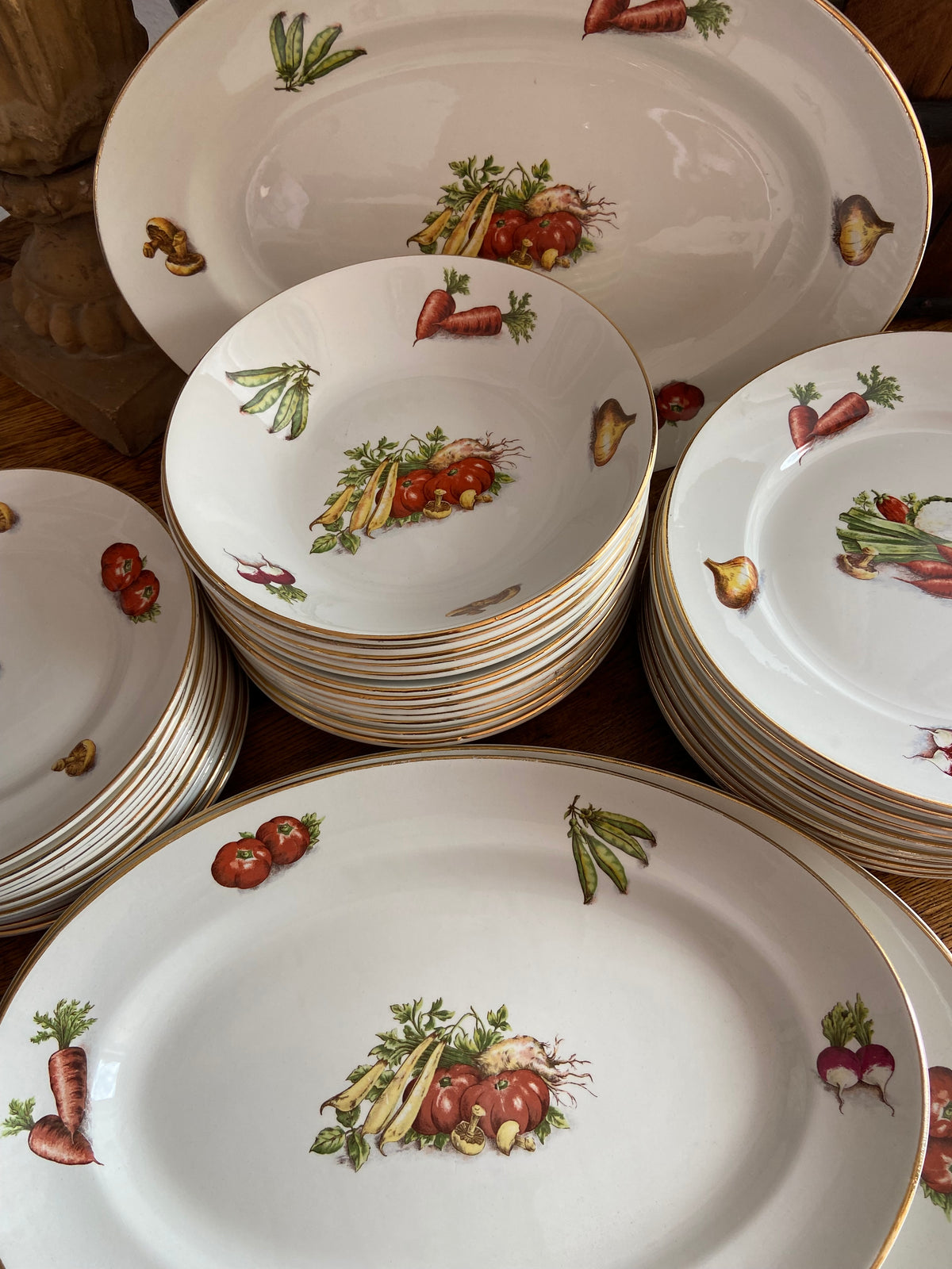 Vajilla en porcelana francesa "Moulin des Loups" (mod. Potager)