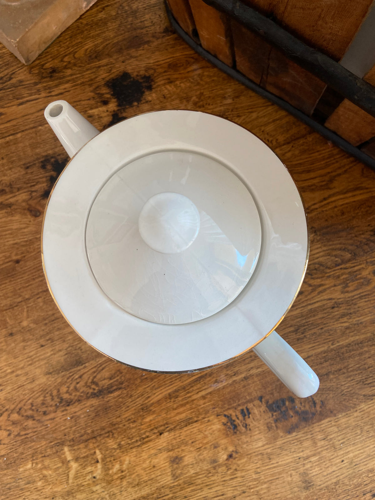 Tetera en porcelana francesa "Moulin de Loups"(mod.Potager)