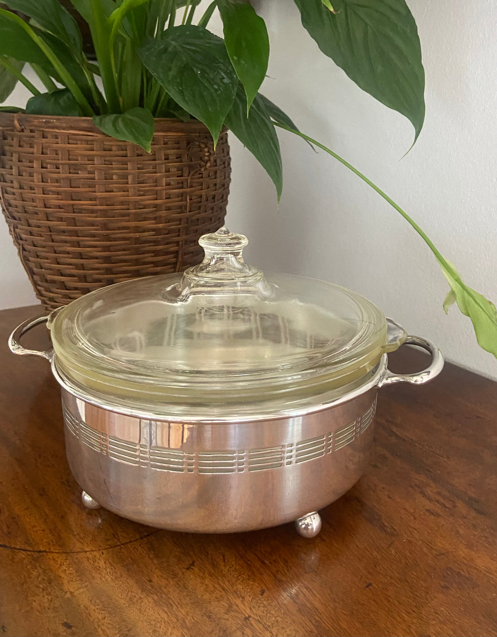 Soporte de alpaca con Pyrex