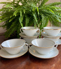 6 tazas consomé porcelana "Santa Clara".
