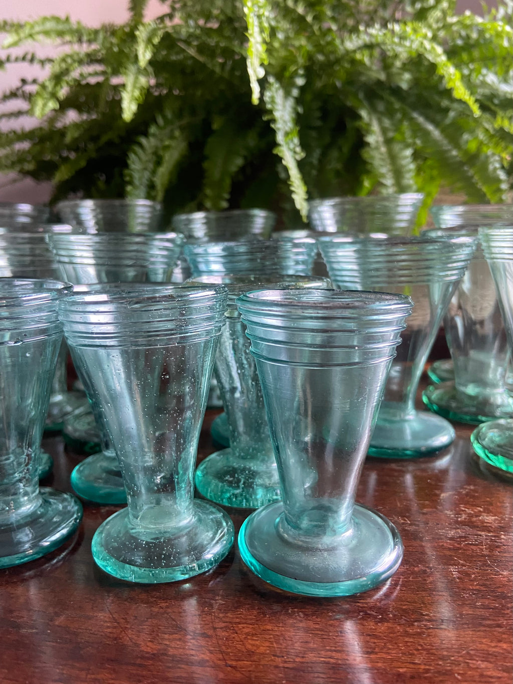 22 vasos  en vidrio Mallorquín "Gordiola"
