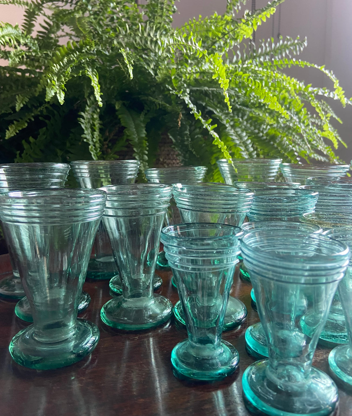 22 vasos  en vidrio Mallorquín "Gordiola"