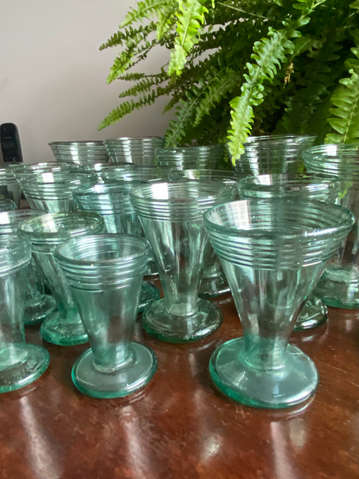 22 vasos  en vidrio Mallorquín "Gordiola"