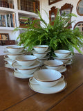 12 tazas consomé en porcelana alemana "Johnn Haviland" Bavaria