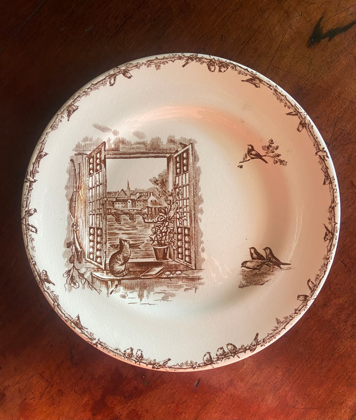 8 platos llanos en loza francesa "Terre de Fer" H&B & Cie