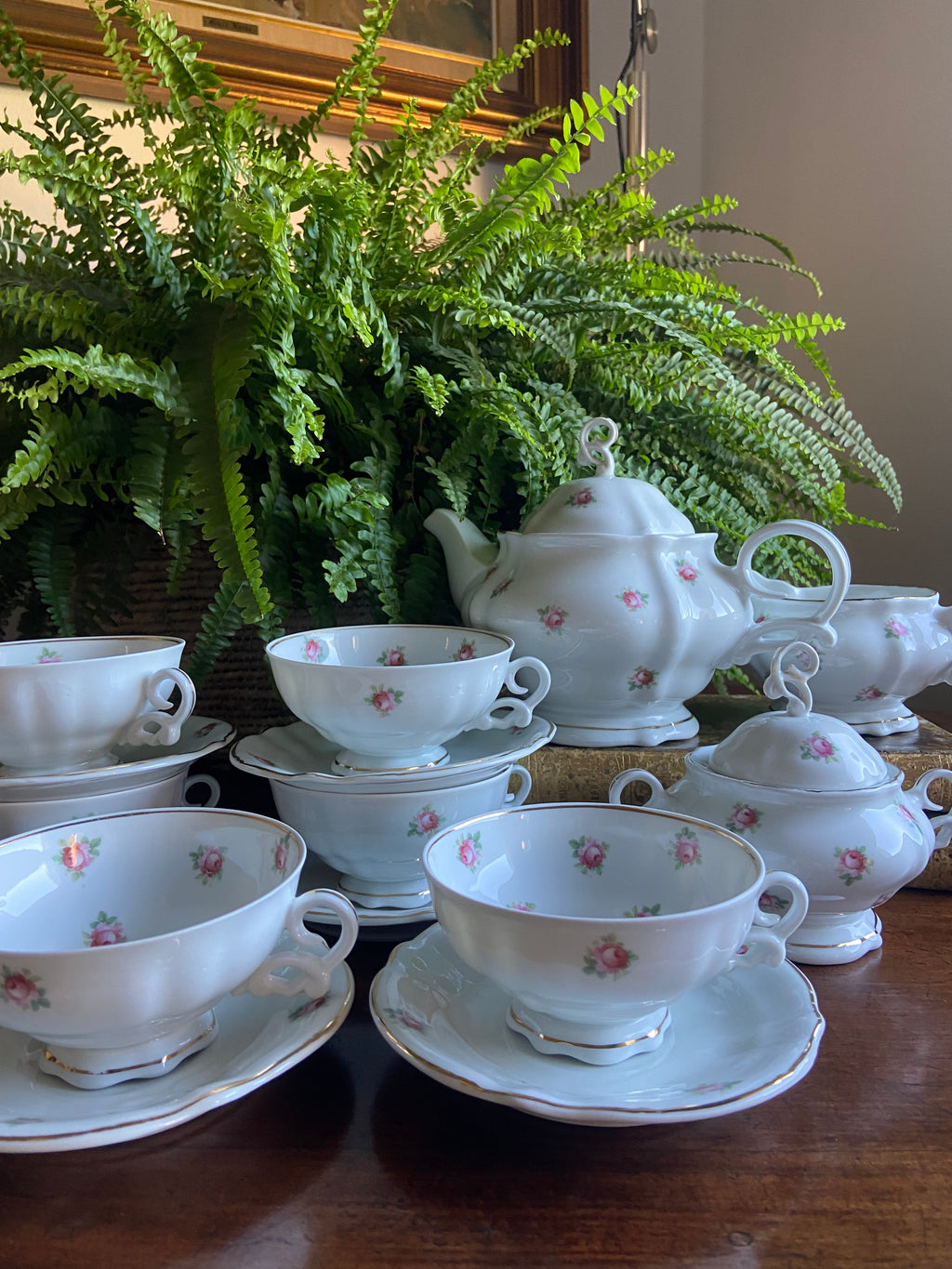 Juego de té en porcelana "Hispania" en Manises, Valencia