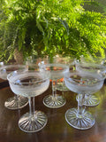 8 copas cava/postres en cristal tallado