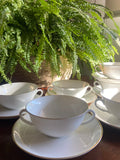 6 tazas consomé en porcelana "Bidasoa"
