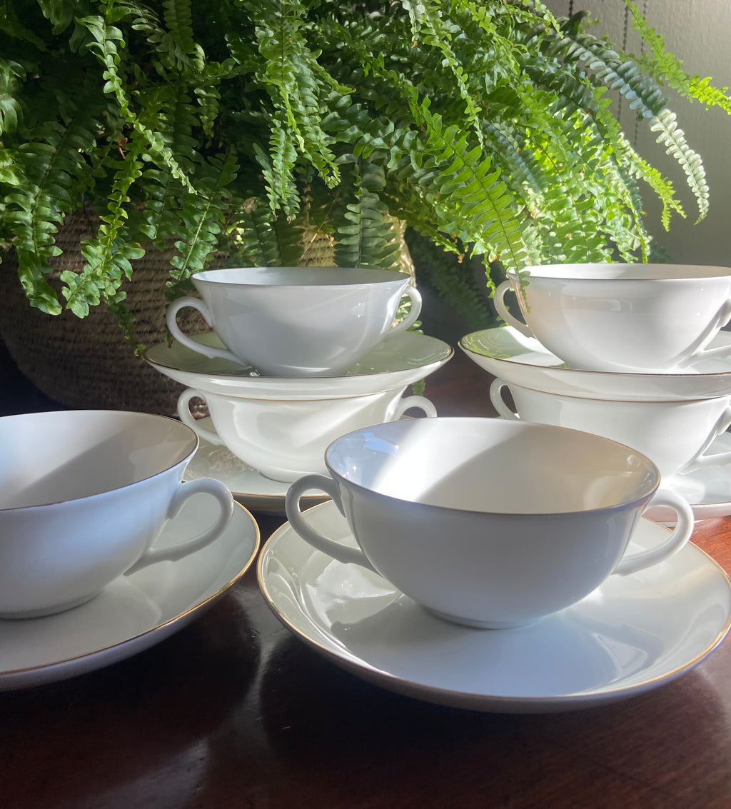 6 tazas consomé en porcelana "Bidasoa"
