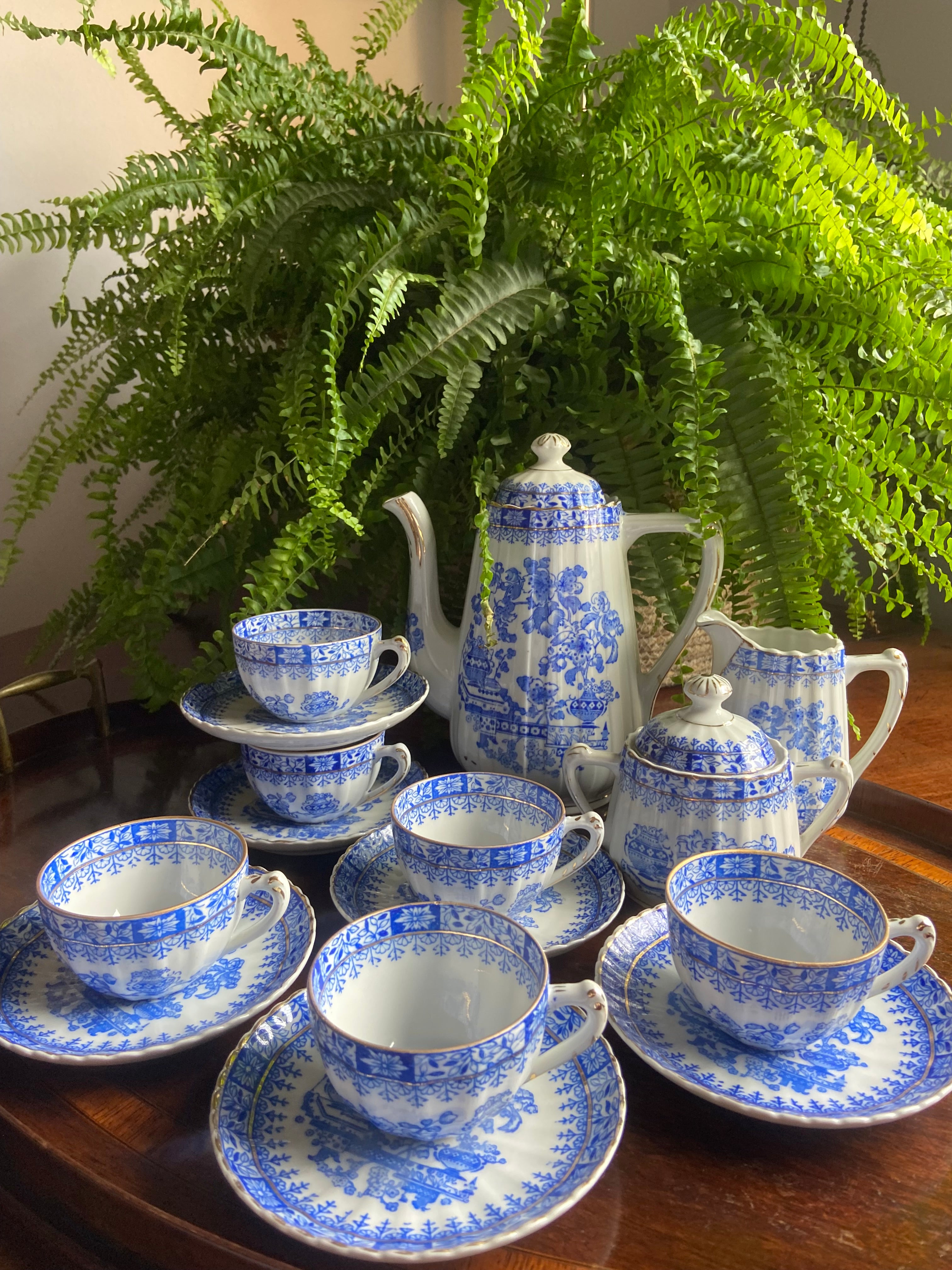 Juego de café en porcelana "Santa Clara"
