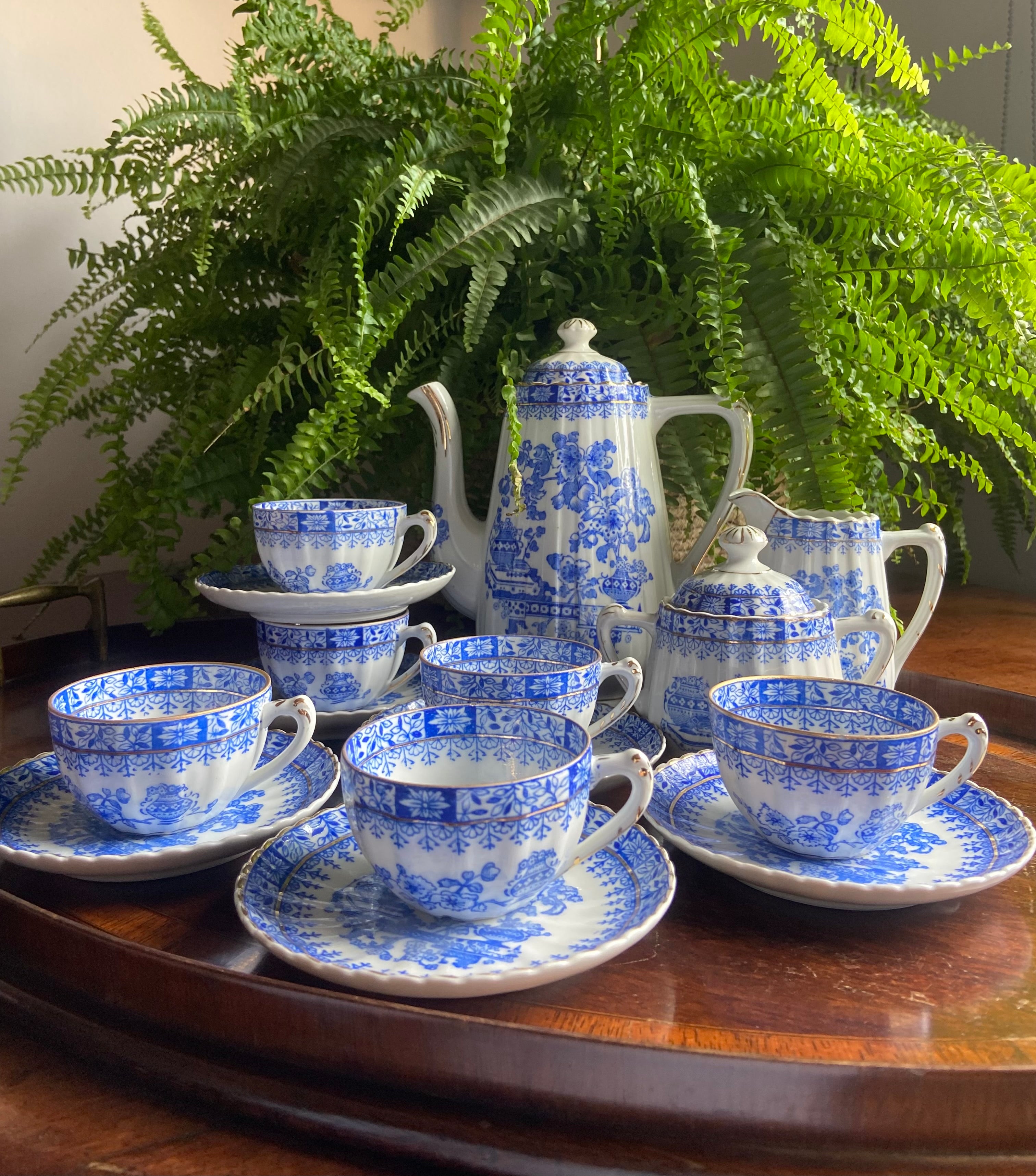 Juego de café en porcelana "Santa Clara"