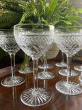 10 copas en cristal tallado