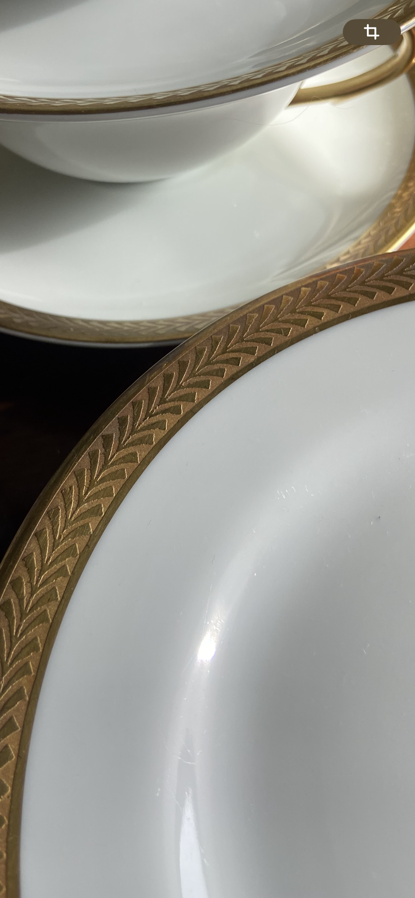 5 tazas de té con plato y 6 platos de merienda en porcelana "Bidasoa".