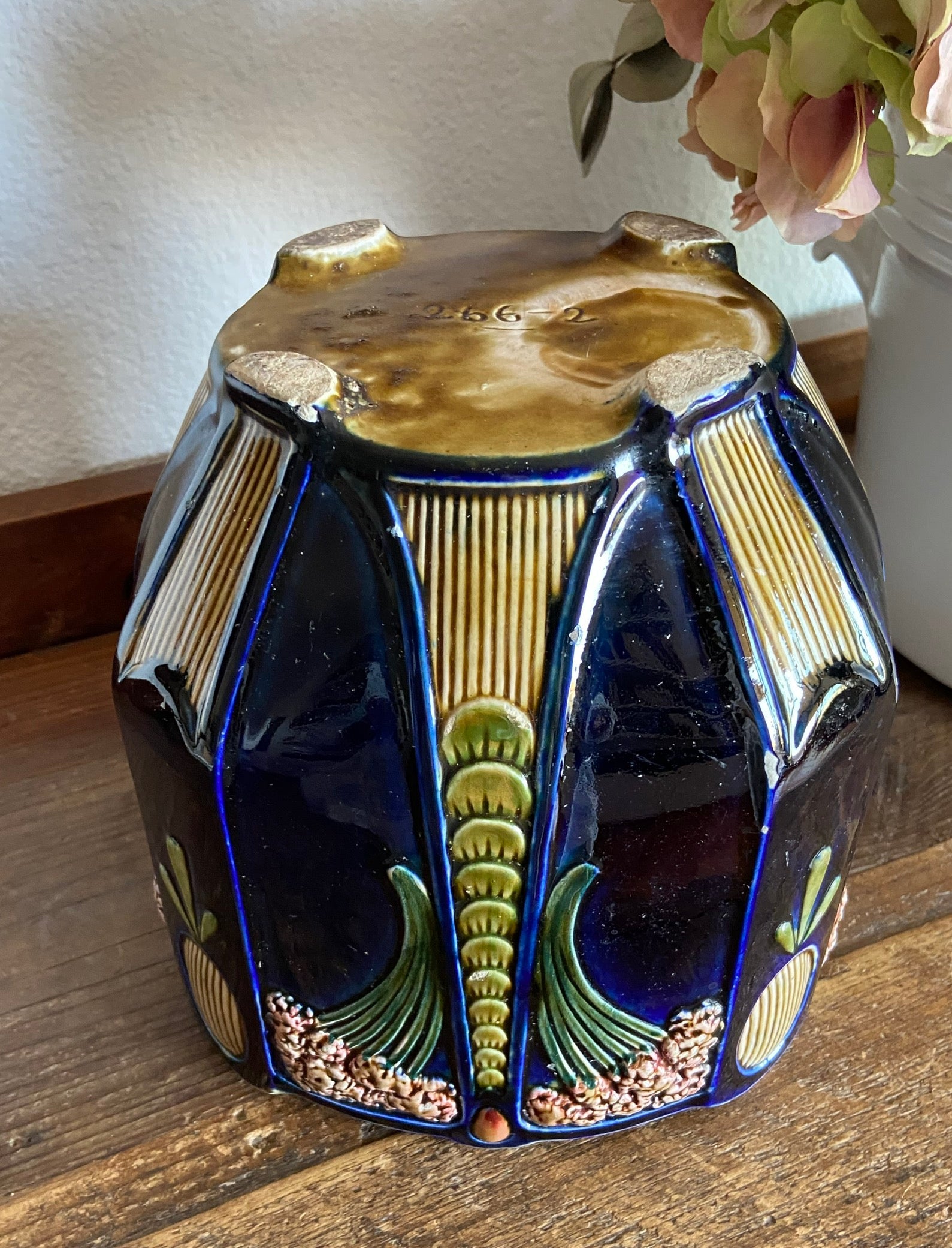 Macetero en cerámica "Art Nouveau" modernista