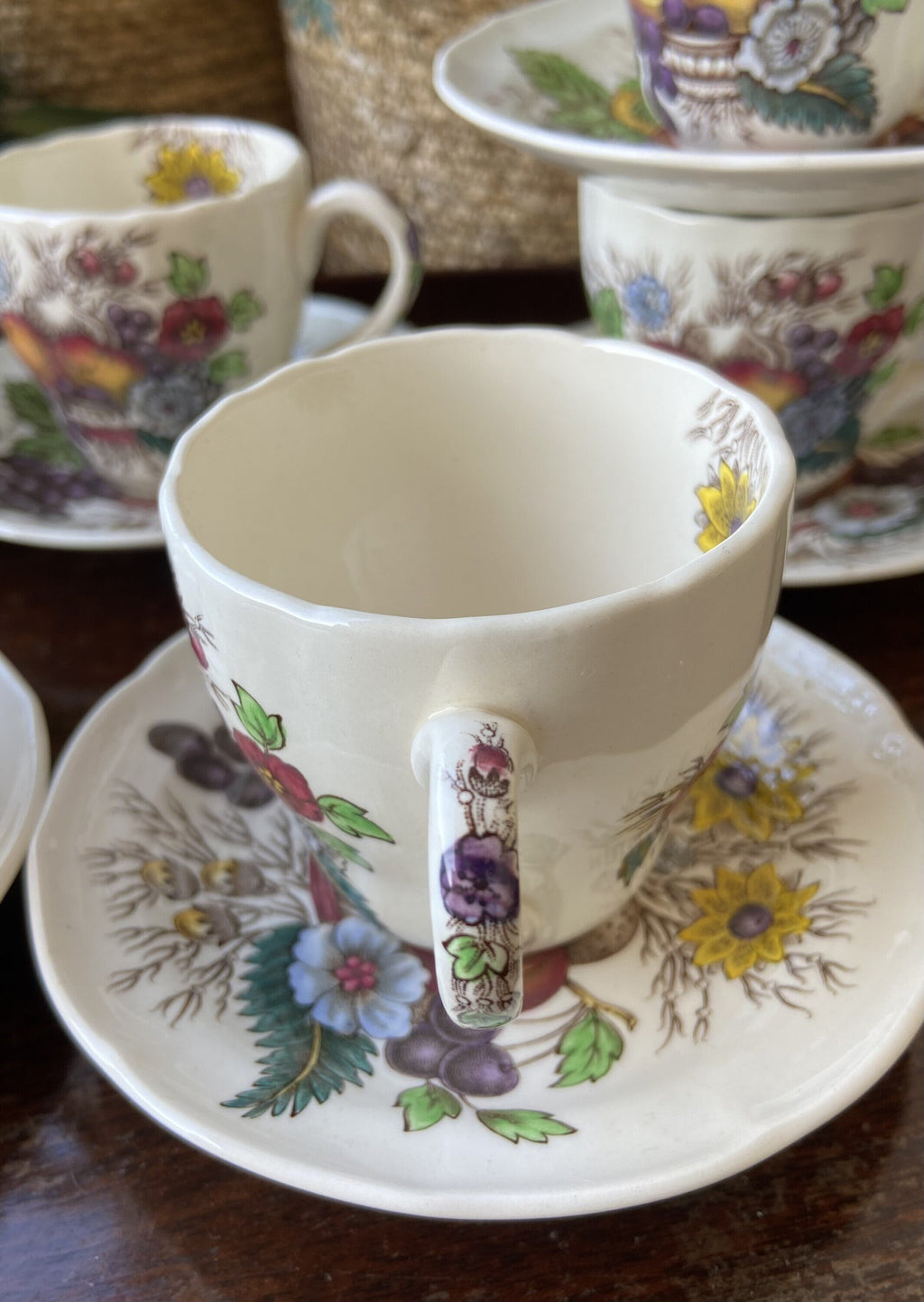 6 tazas cafe en loza inglesa "Spode"