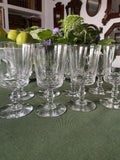 8 copas cristal tallado.