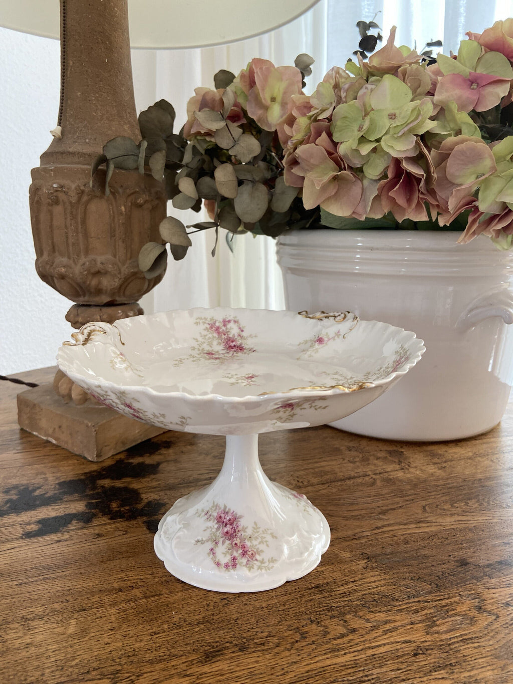 Pastelero/Frutero en porcelana francesa "W.G,&Cª"