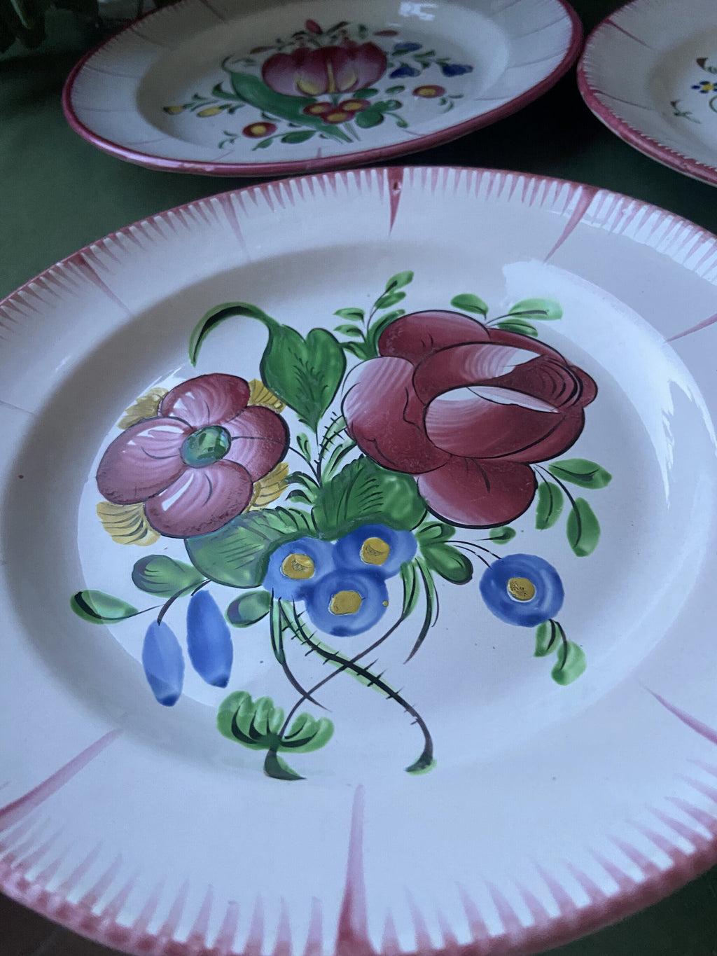 Juego de 6platos de loza franceses.