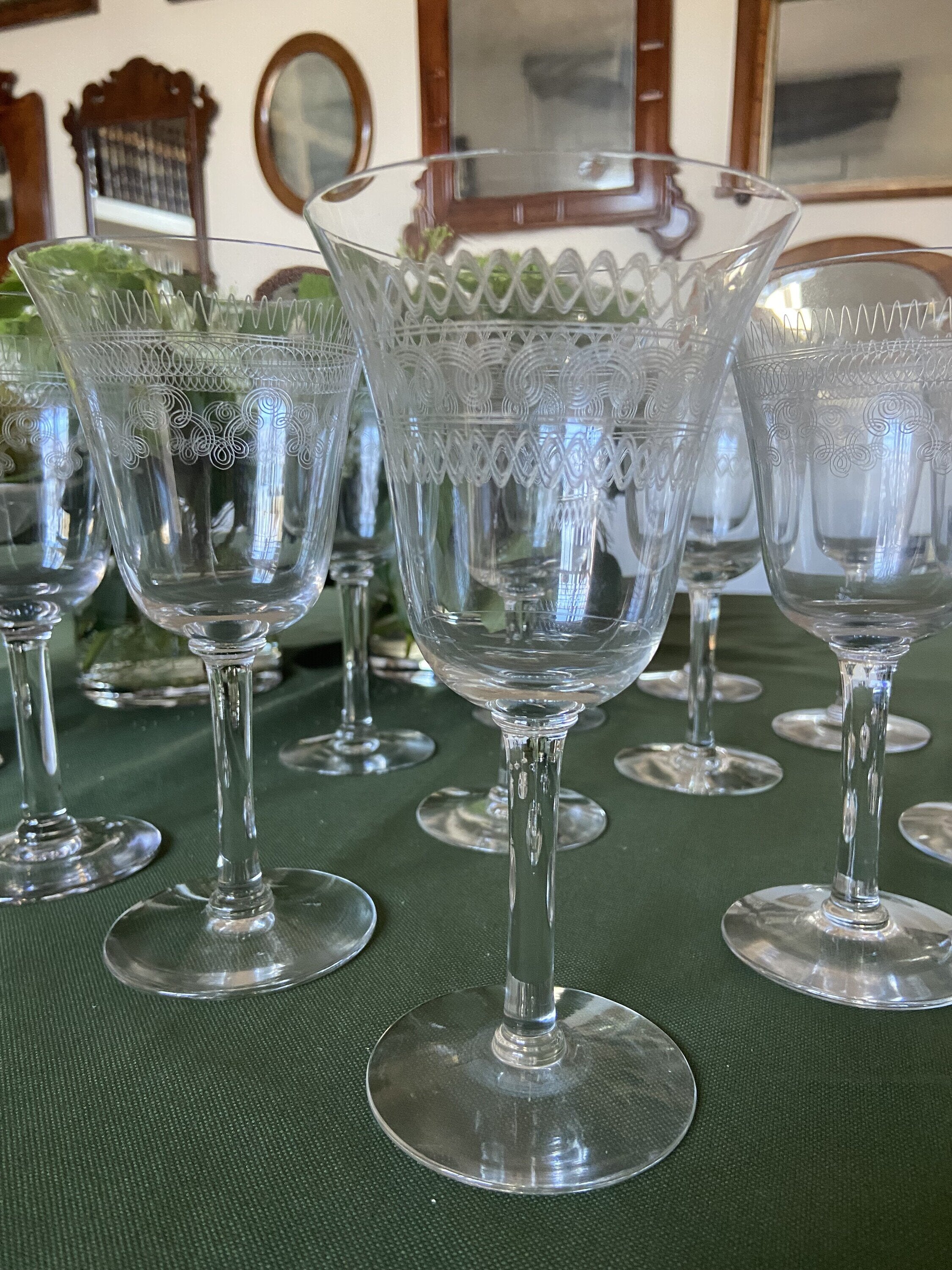 Copas de cristal talladas