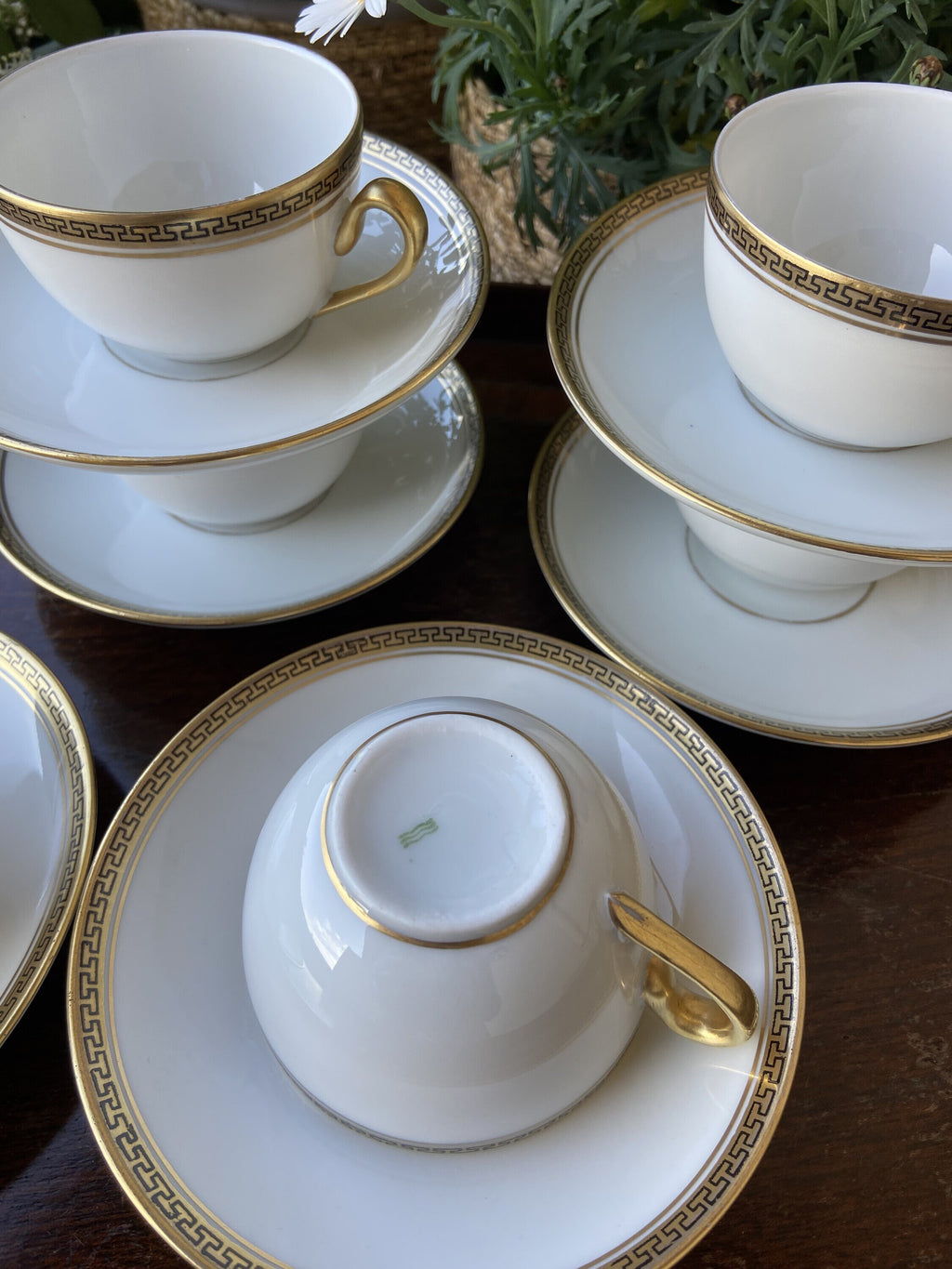 6 tazas café en porcelana "Bidasoa".