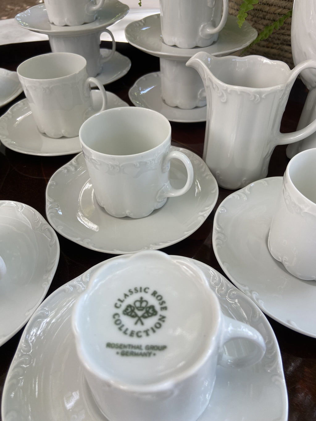 Juego de café en porcelana alemana "Rossenthal"
