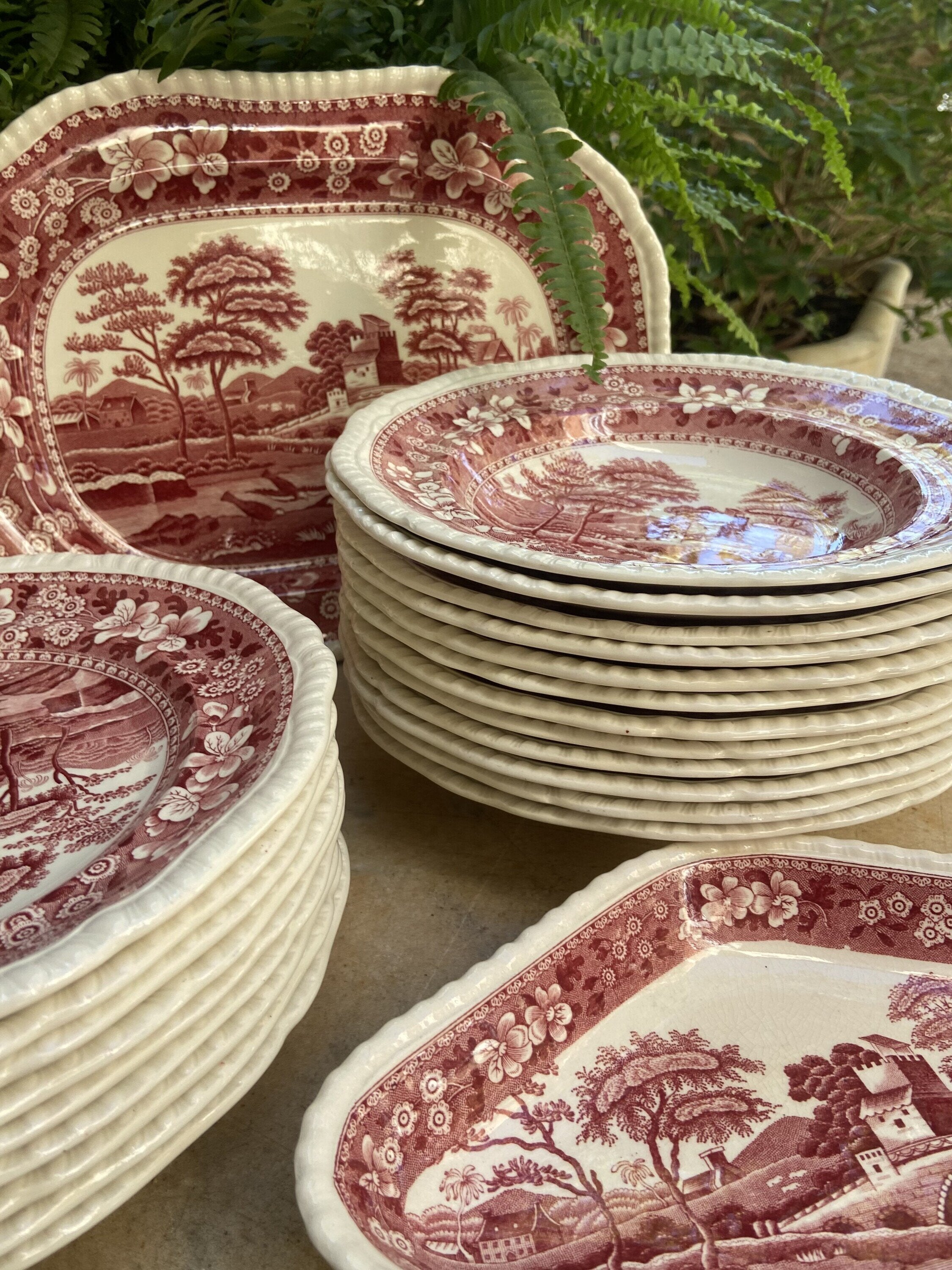 Vajilla en loza inglesa "Spode".