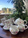 Juego de té en loza inglesa "Old Foley"