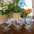 6 copas postres en fino cristal.