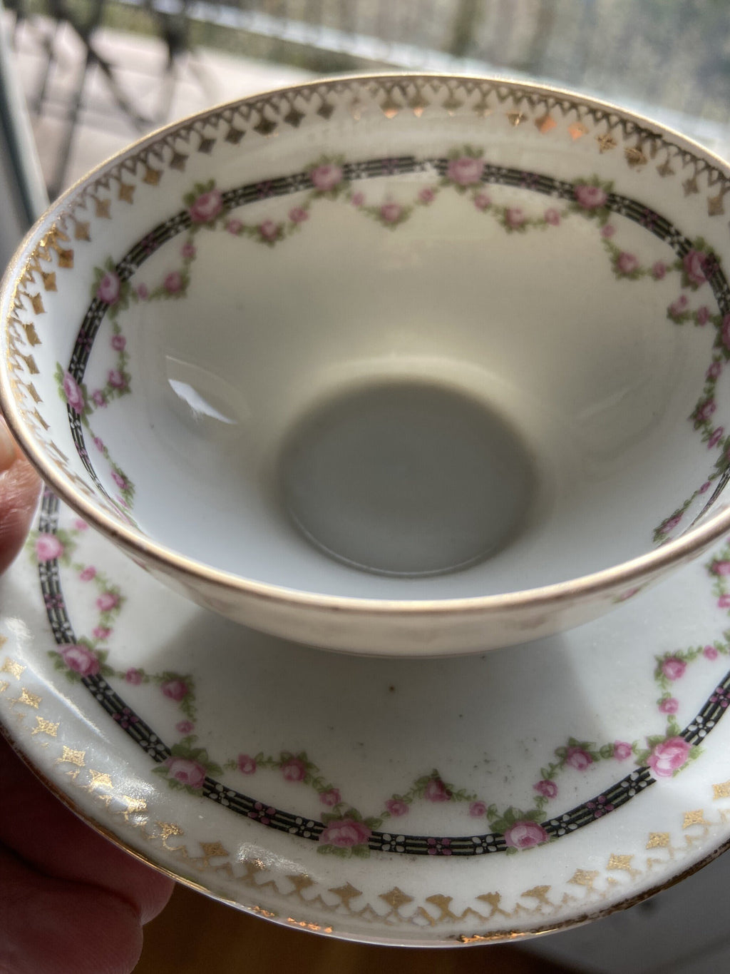 6 tazas de café en fina porcelana alemana "Silesia".