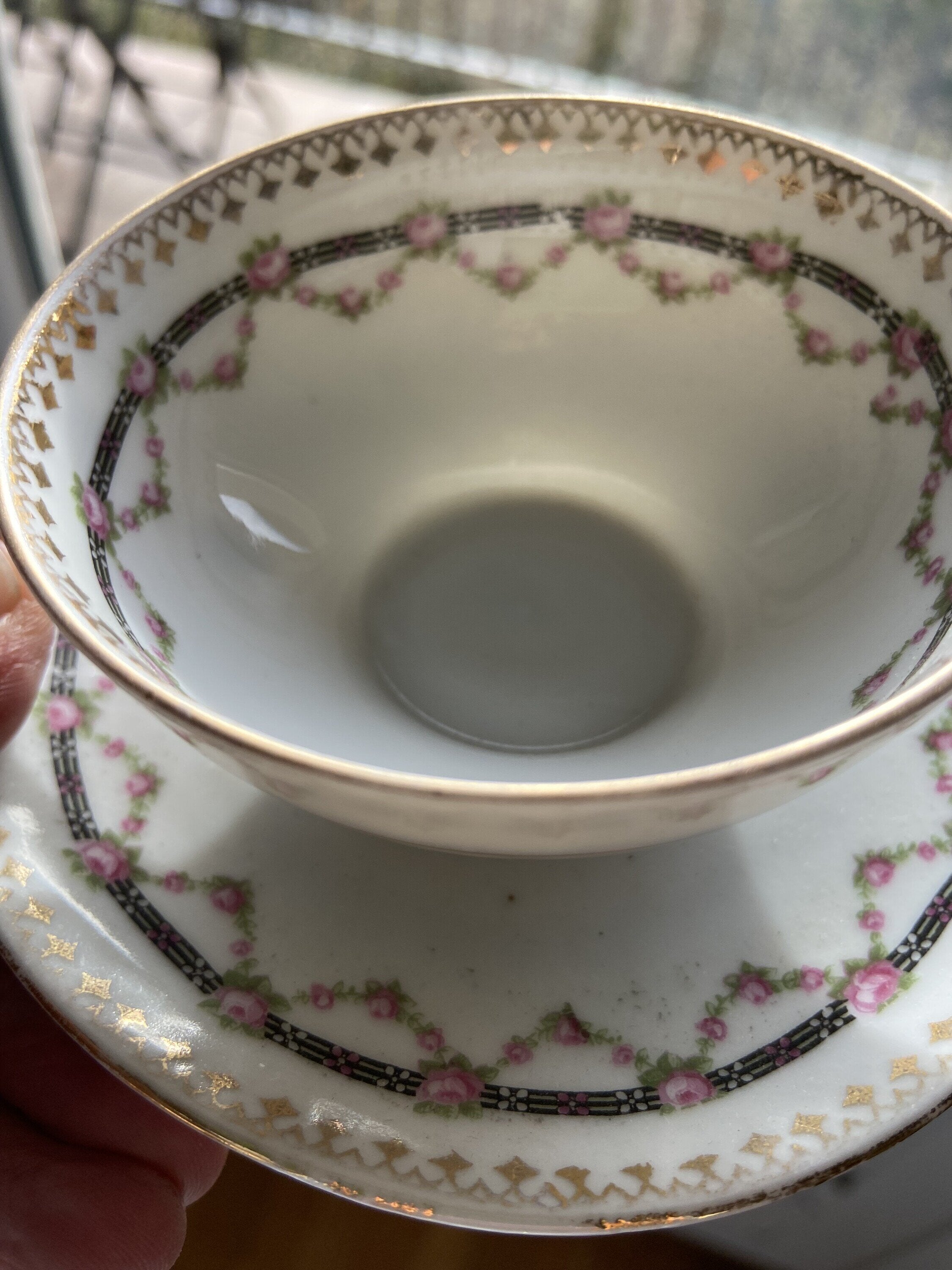 6 tazas de café en fina porcelana alemana "Silesia".