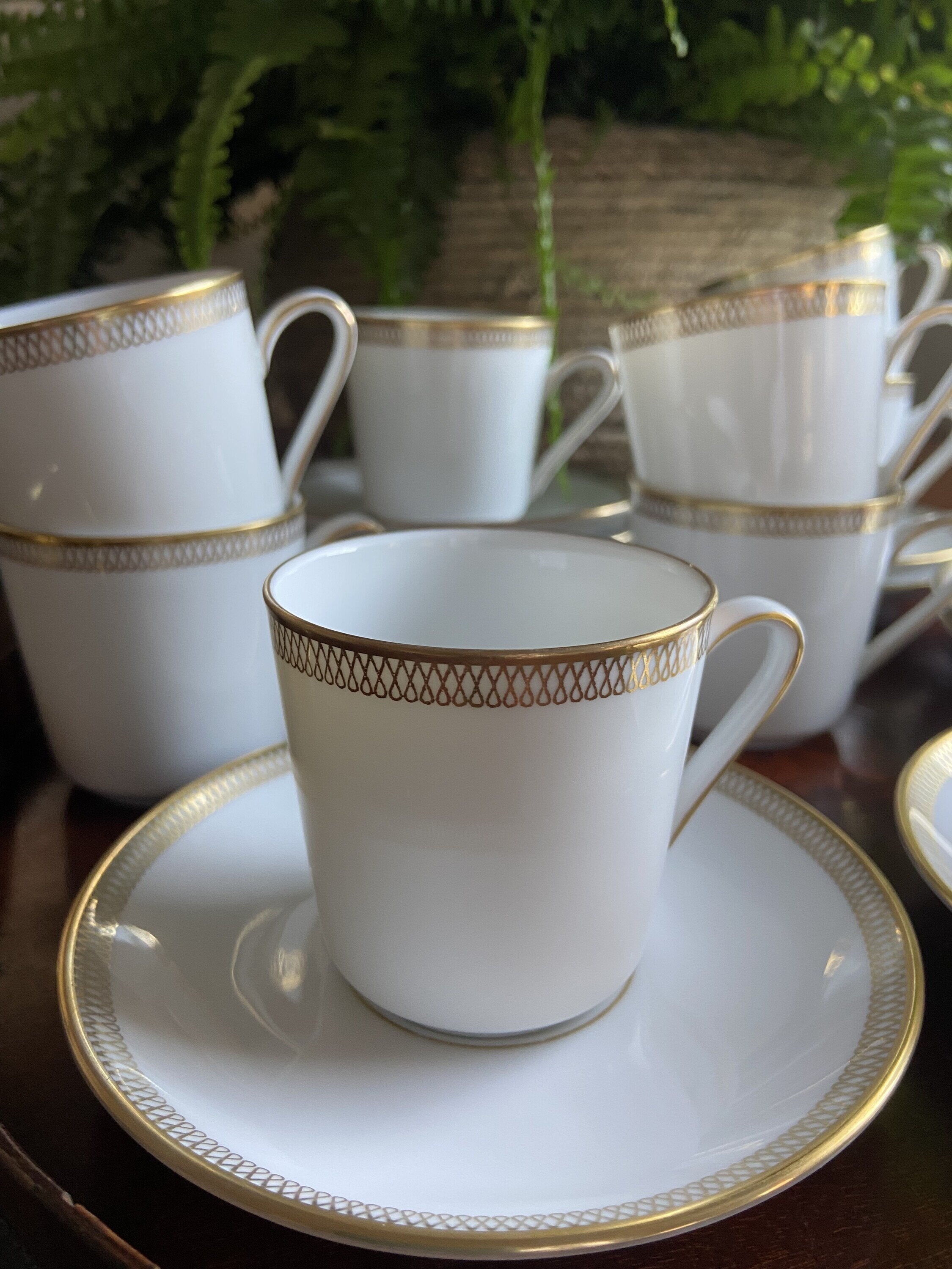 10 tazas de café en porcelana alemana "Eschenbach"