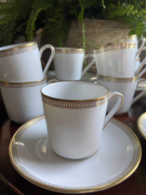10 tazas de café en porcelana alemana "Eschenbach"